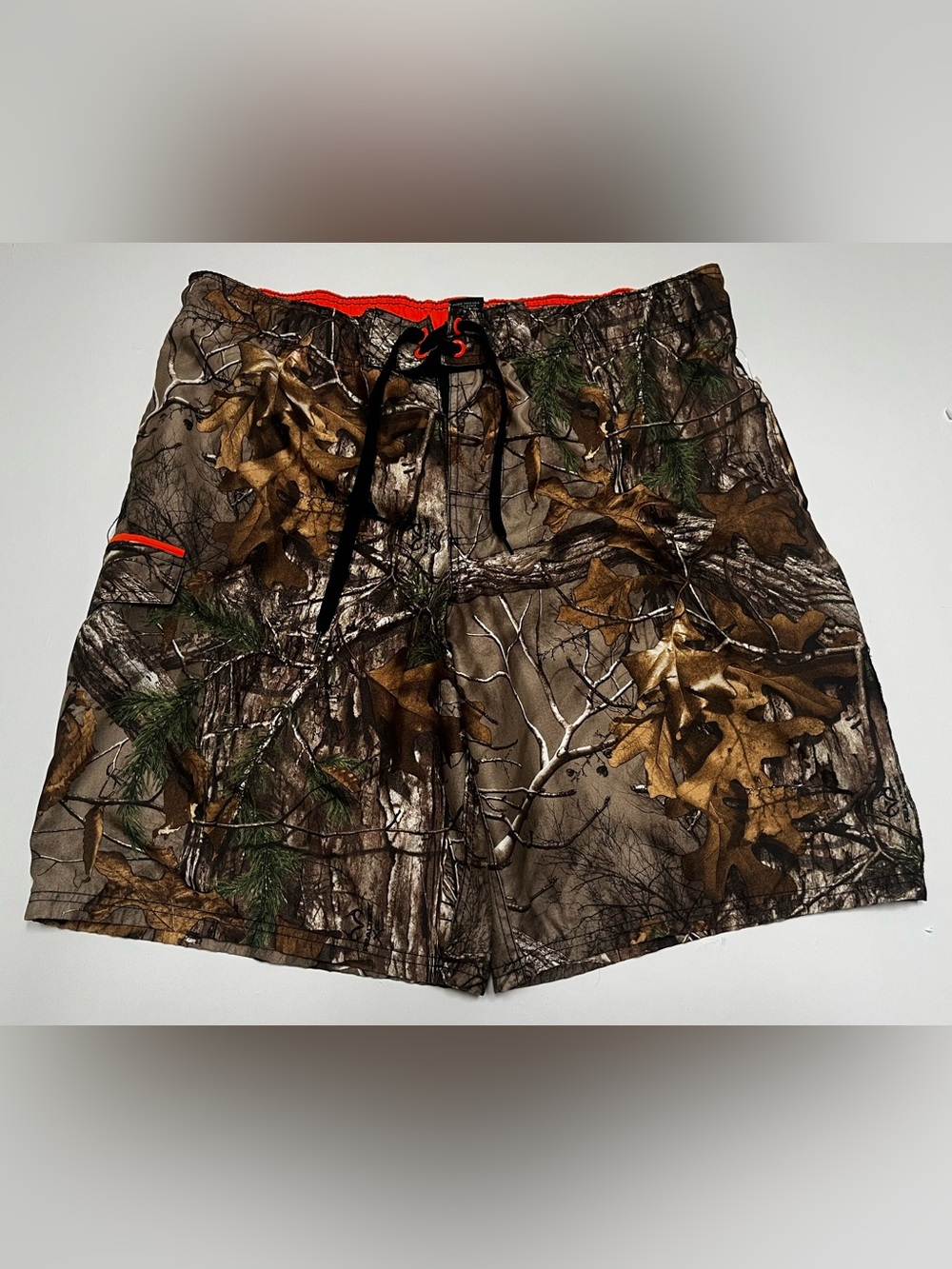 Camouflage Style Men's Swim Shorts by Real Tree Brown/Green Camo Size XL